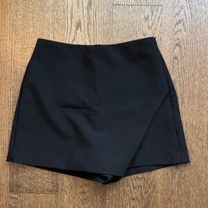 Zara Black Wrap-Front Skort